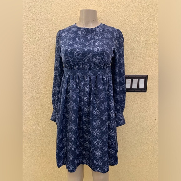 Family Affairs x UO Size Small Ariel Long Sleeve Baby Doll Dress With Belt - Picture 3 of 12